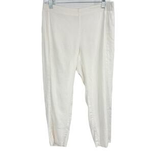 J.‎ Jill Linen Stretch Pull-On Capris White Small Petite